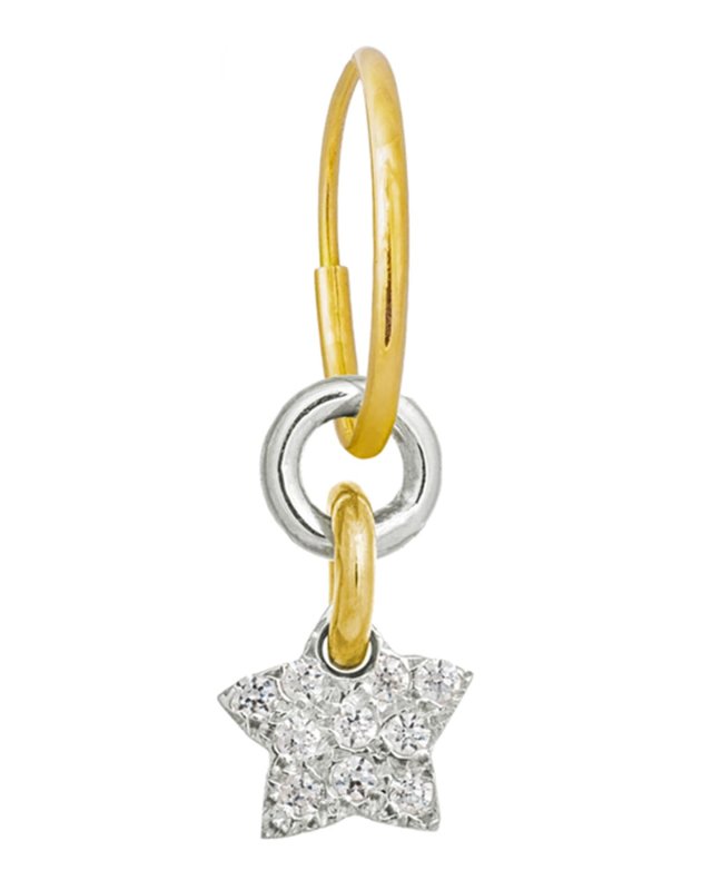 Cubic Zirconia Thunderstar Earring, Single